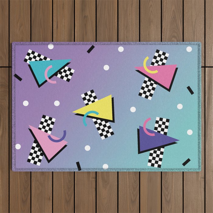 Memphis pattern 59 - 80s / 90s Retro Outdoor Rug Gallery Image 1