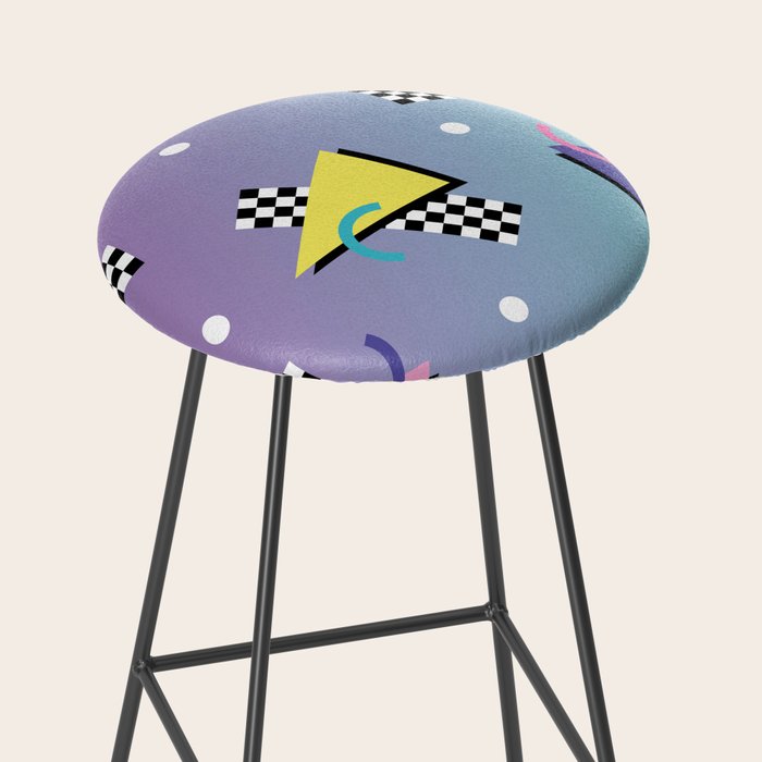 Memphis pattern 59 - 80s / 90s Retro Stool Gallery Image 2