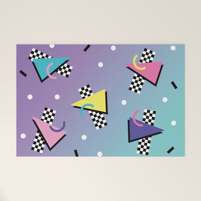 Memphis pattern 59 - 80s / 90s Retro Welcome Mat Gallery Image 1