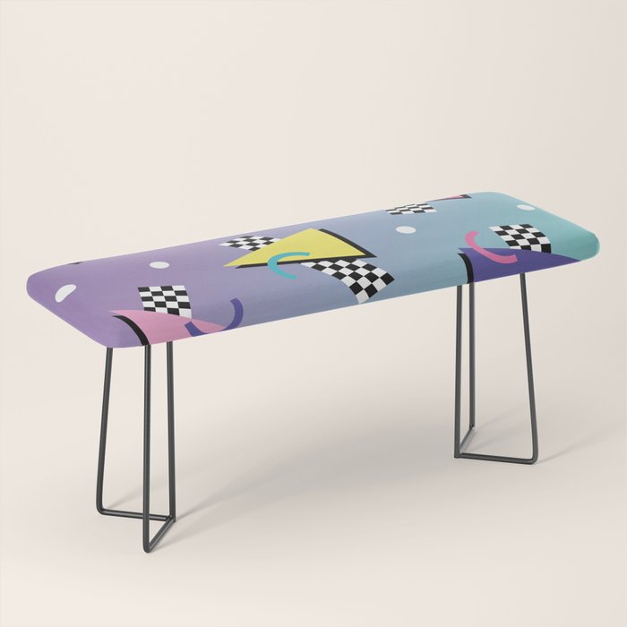 Memphis pattern 59 - 80s / 90s Retro Bench Gallery Image 1