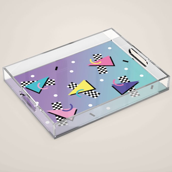 Memphis pattern 59 - 80s / 90s Retro Acrylic Tray Gallery Image 1