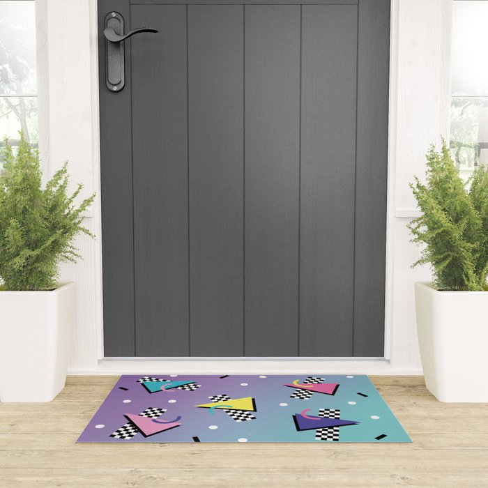 Memphis pattern 59 - 80s / 90s Retro Welcome Mat Gallery Image 3