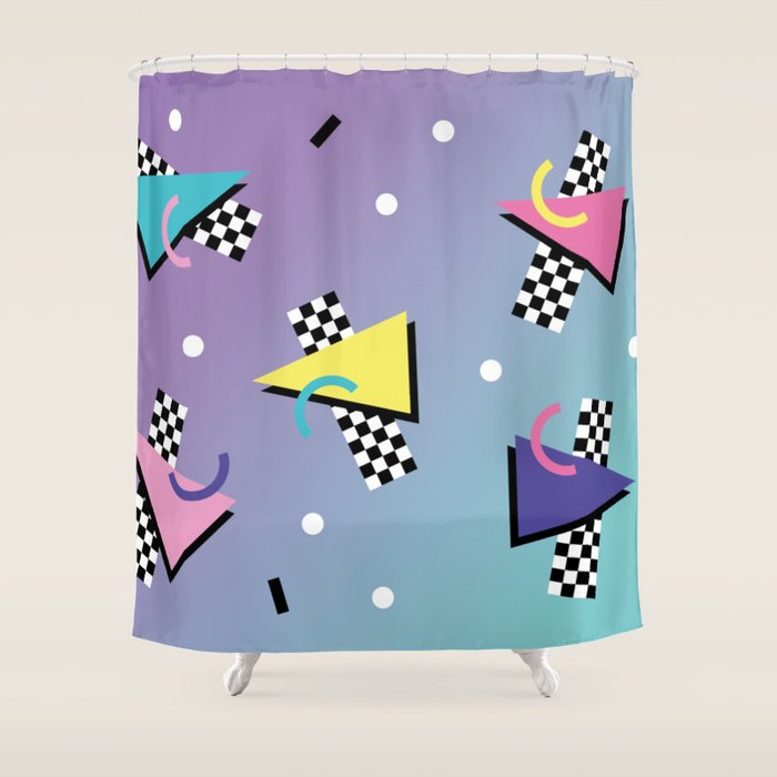 Memphis pattern 59 - 80s / 90s Retro Shower Curtain Gallery Image 1