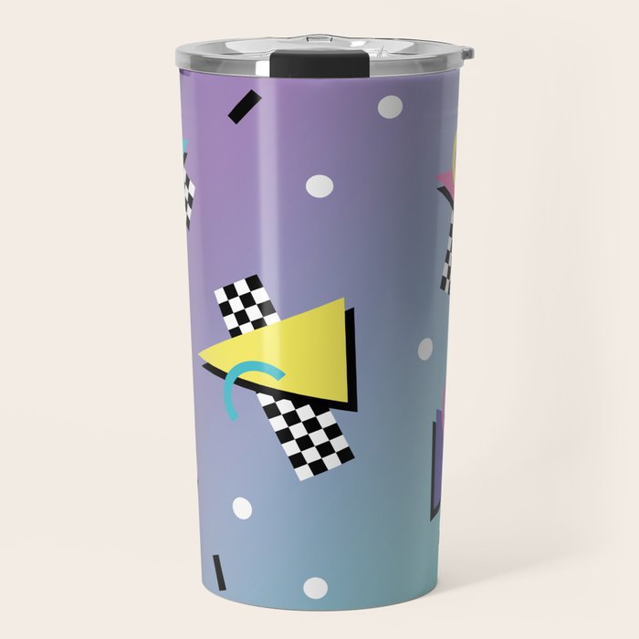 Memphis pattern 59 - 80s / 90s Retro Travel Mug Gallery Image 1