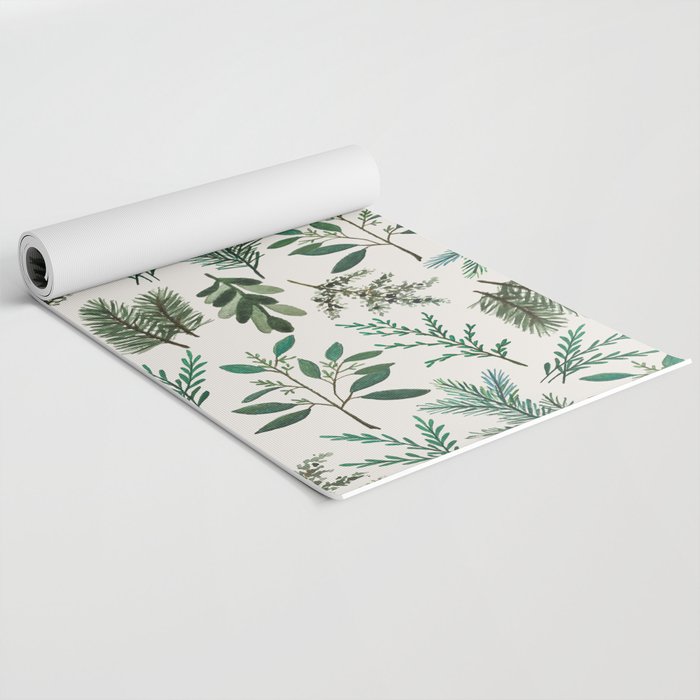Winter Branch Pattern Yoga Mat Gallery Image 2