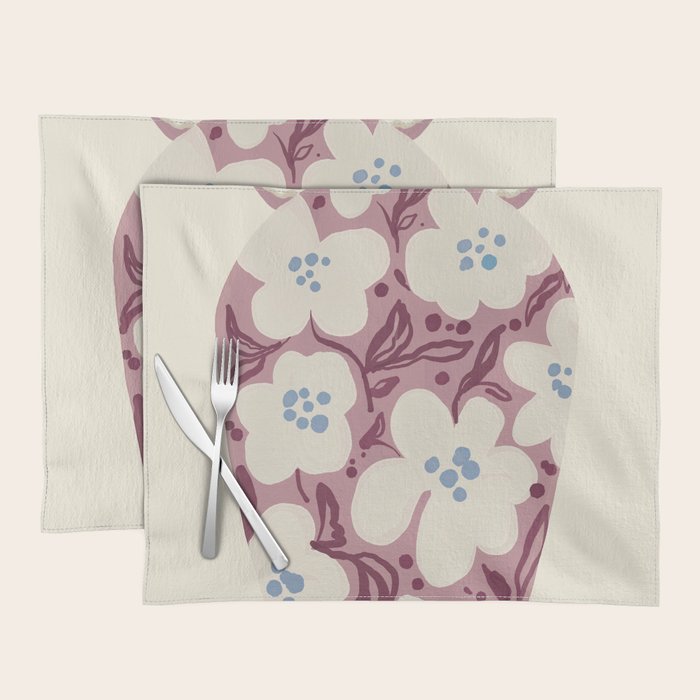 Floral Painted Folk Vase Placemat Gallery Image 1
