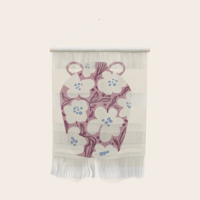 Floral Painted Folk Vase Wall Hanging Gallery Image 1