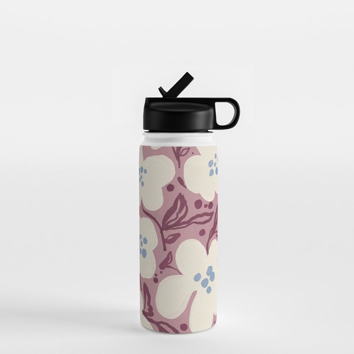 Floral Painted Folk Vase Water Bottle Gallery Image 1