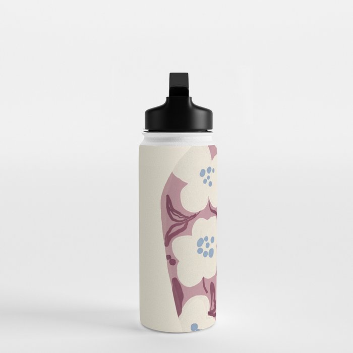 Floral Painted Folk Vase Water Bottle Gallery Image 3