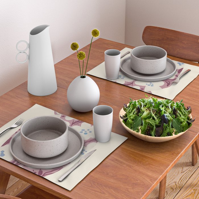 Floral Painted Folk Vase Placemat Gallery Image 2