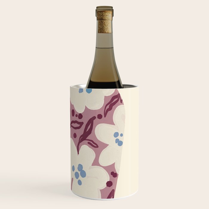 Floral Painted Folk Vase Wine Chiller Gallery Image 3