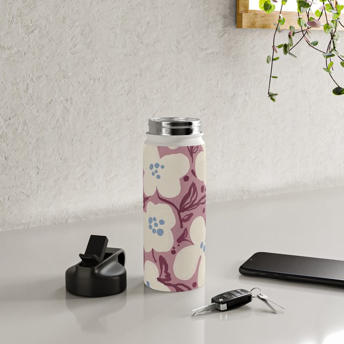Floral Painted Folk Vase Water Bottle Gallery Image 4