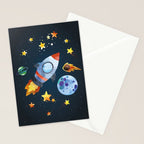 Space rocket Stationery Card Gallery Image 2