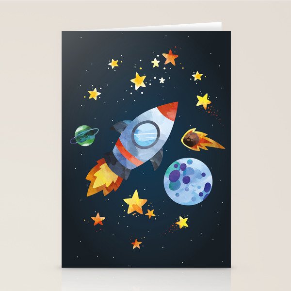 Space rocket Stationery Card Gallery Image 2
