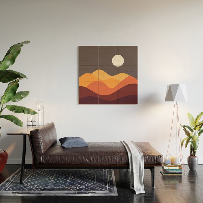 Geometric Landscape 20 Wood Wall Art Gallery Image 2