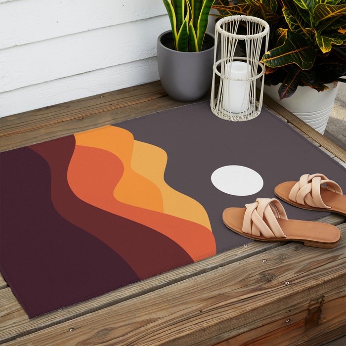 Geometric Landscape 20 Outdoor Rug Gallery Image 2