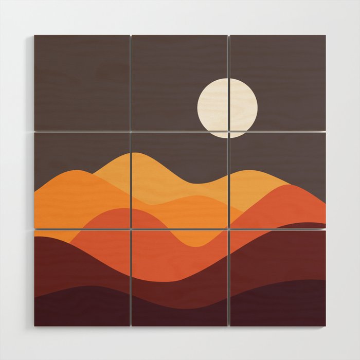 Geometric Landscape 20 Wood Wall Art Gallery Image 1