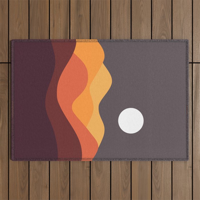 Geometric Landscape 20 Outdoor Rug Gallery Image 1