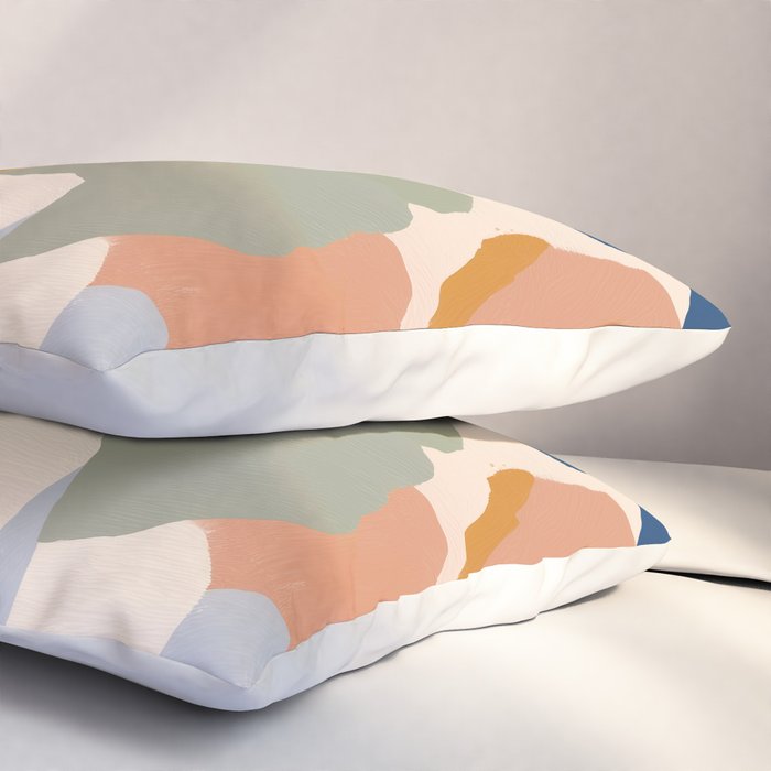 Soft Abstract Floral Garden I Pillow Sham Gallery Image 3