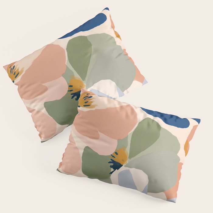 Soft Abstract Floral Garden I Pillow Sham Gallery Image 3