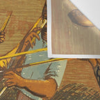 African American Masterpiece 'Harlem Musicians' WPA musical painting by Elizabeth Olds Wall Tapestry Gallery Image 3