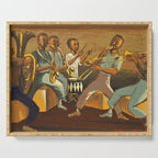 African American Masterpiece 'Harlem Musicians' WPA musical painting by Elizabeth Olds Serving Tray Gallery Image 1