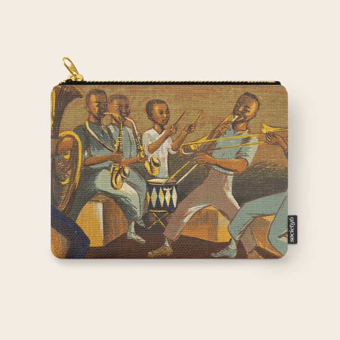African American Masterpiece 'Harlem Musicians' WPA musical painting by Elizabeth Olds Carry All Pouch Gallery Image 1
