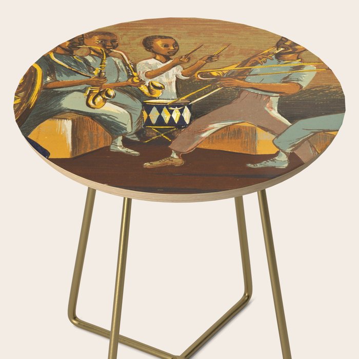 African American Masterpiece 'Harlem Musicians' WPA musical painting by Elizabeth Olds Side Table Gallery Image 2