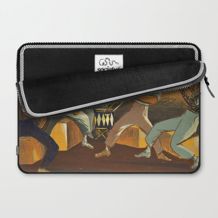 African American Masterpiece 'Harlem Musicians' WPA musical painting by Elizabeth Olds Laptop Sleeve Gallery Image 2