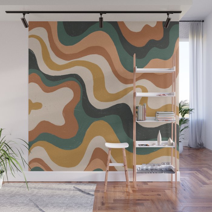 Earthy swirls Wall Mural Gallery Image 1