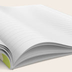 Retro Liquid Swirl Abstract Pattern in Light Lime Linden Green and Beige Notebook Gallery Image 2