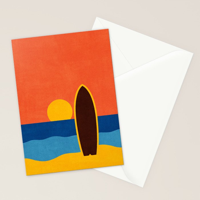 LANDSHAPES - Beach - sunset Stationery Card Gallery Image 2