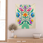 Modern Poppies Wall Tapestry Gallery Image 2