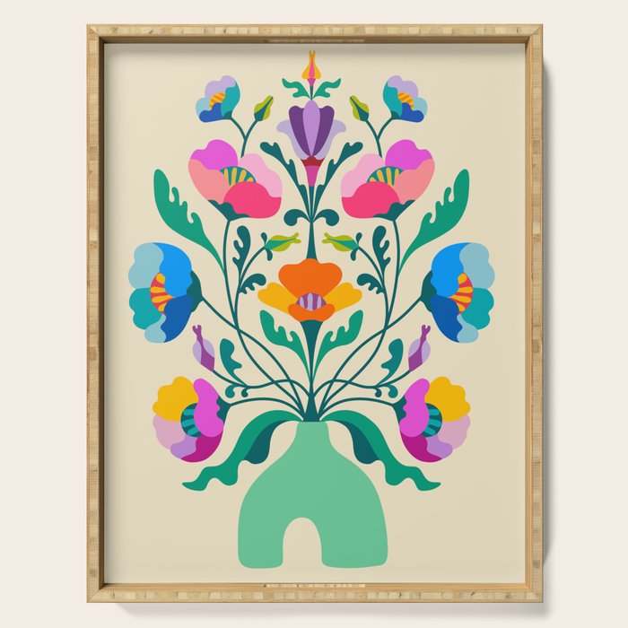 Modern Poppies Serving Tray Gallery Image 1
