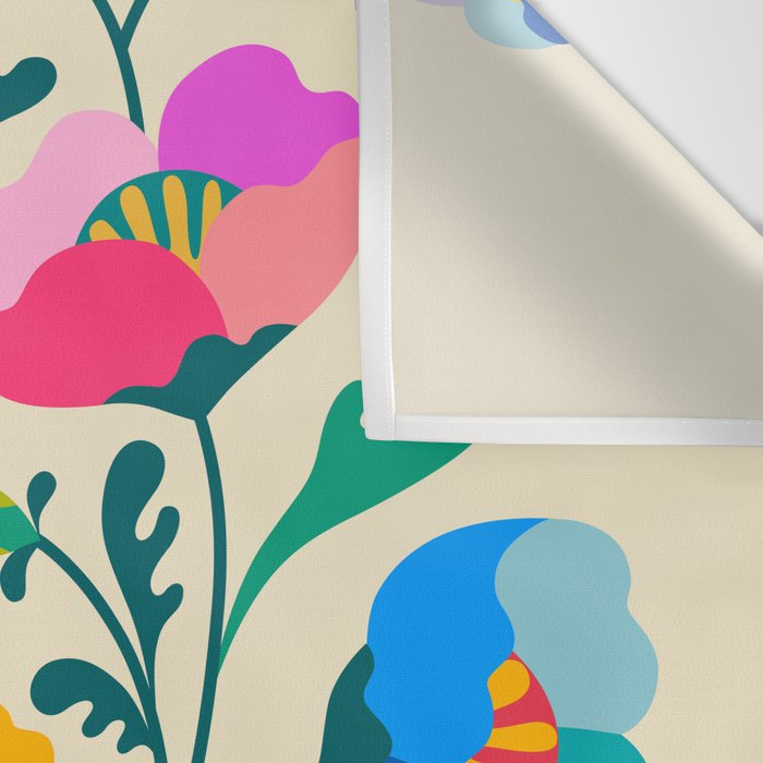 Modern Poppies Wall Tapestry Gallery Image 3