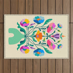 Modern Poppies Outdoor Rug Gallery Image 1