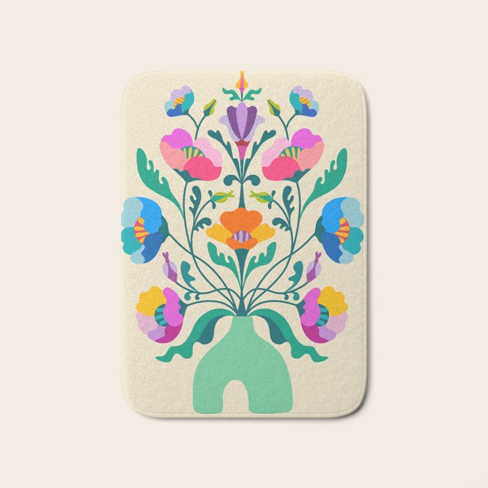 Modern Poppies Bath Mat Gallery Image 1