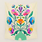 Modern Poppies Wall Tapestry Gallery Image 4