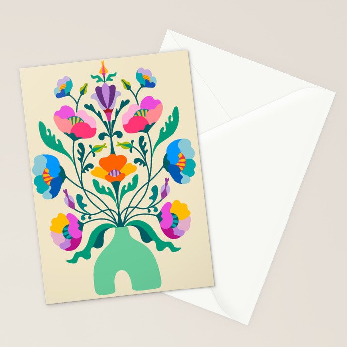 Modern Poppies Stationery Card Gallery Image 2
