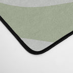 Liquid Swirl Retro Abstract Pattern in Sage Green and Light Sage Gray Desk Mat Gallery Image 4