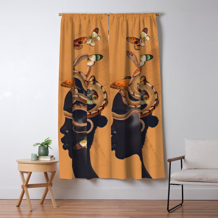 Snake and Butterflies Window Curtain Gallery Image 5