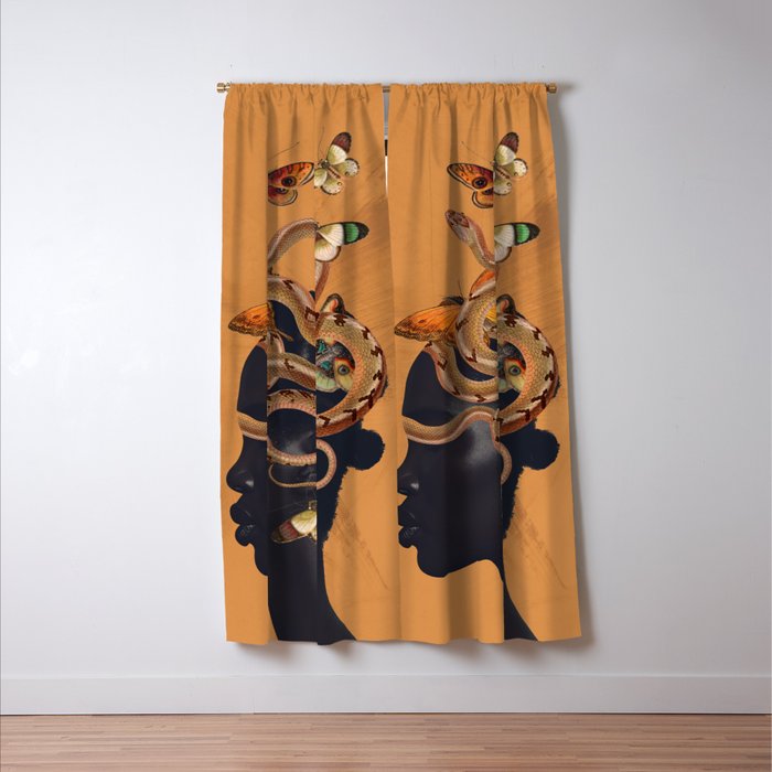 Snake and Butterflies Window Curtain Gallery Image 3