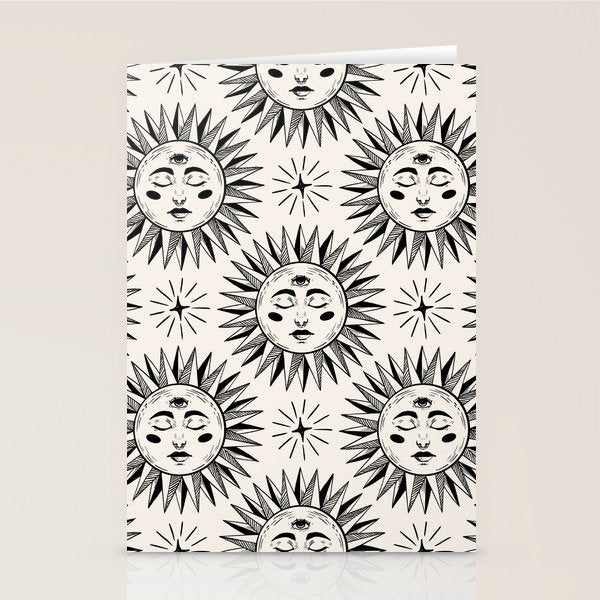 Vintage Sun Stationery Card Gallery Image 1