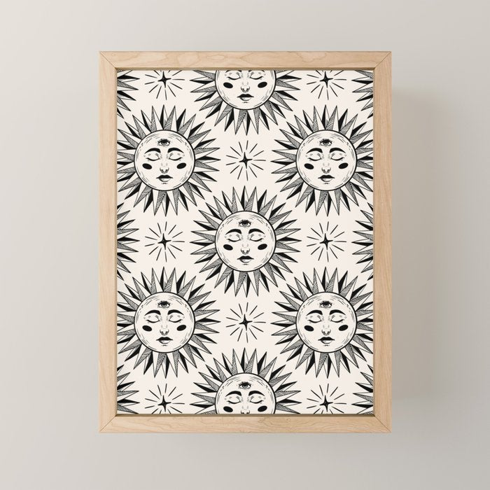 Vintage Sun Mini Art Print Gallery Image 1