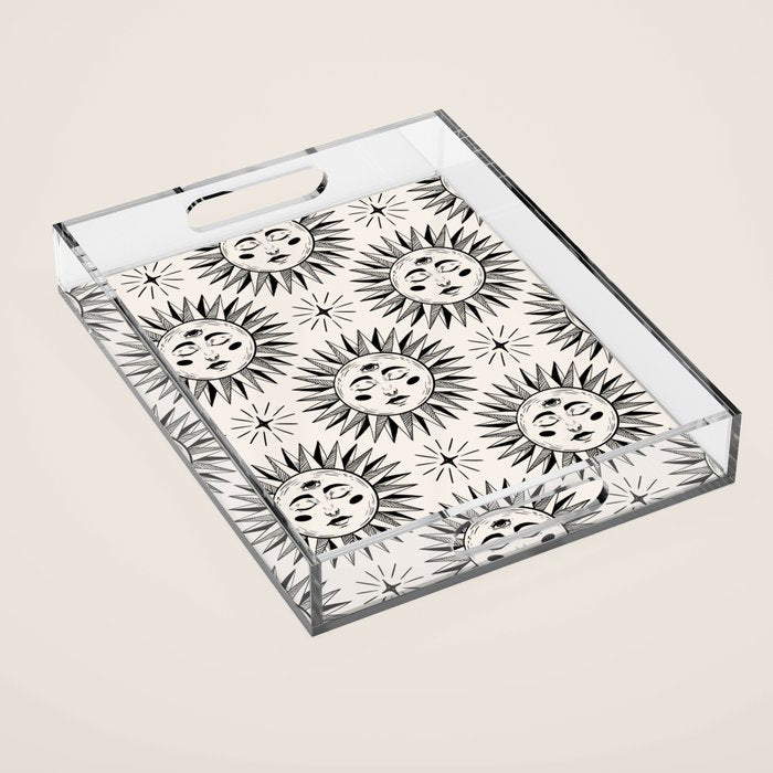 Vintage Sun Acrylic Tray Gallery Image 1