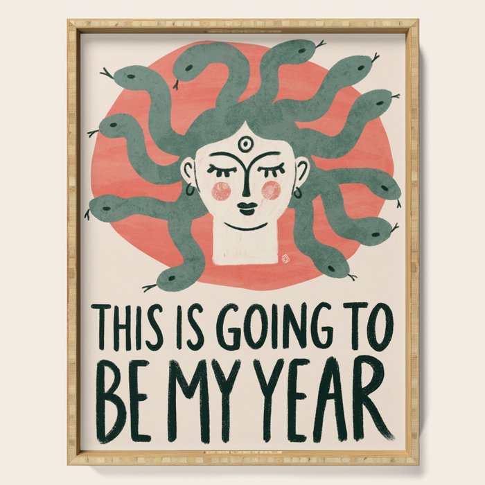Medusa - this is going to be my year Serving Tray Gallery Image 1