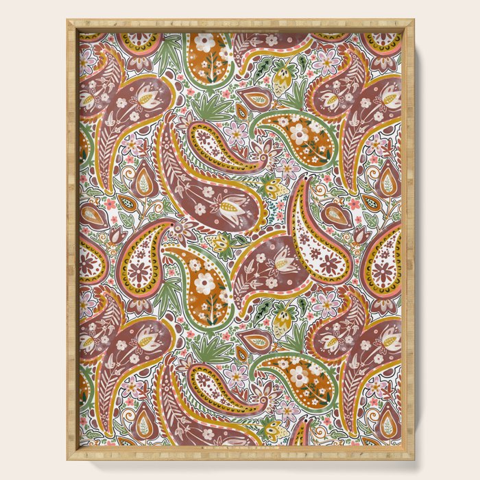 Rustic Paisley Delight Serving Tray Gallery Image 1