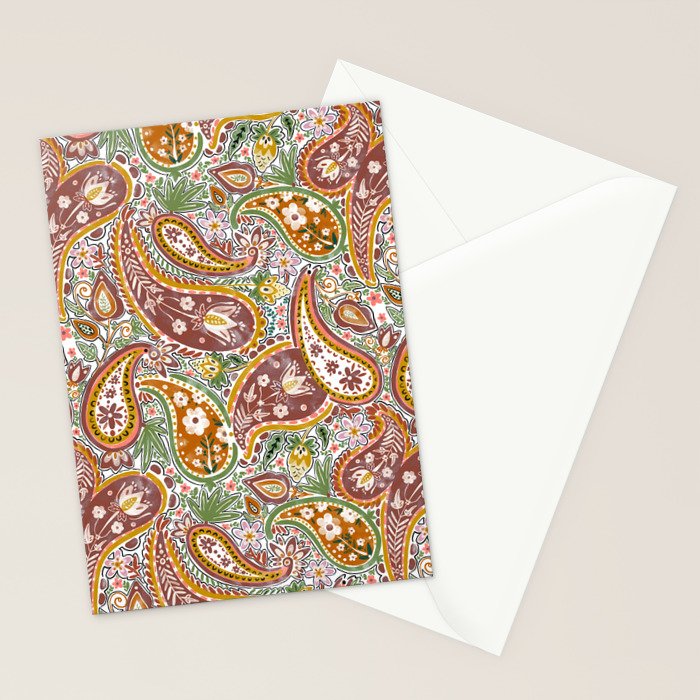 Rustic Paisley Delight Stationery Card Gallery Image 2