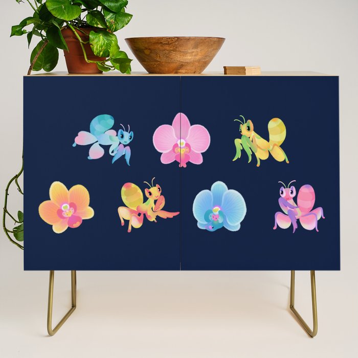 Orchid mantis - Dark Credenza Gallery Image 1