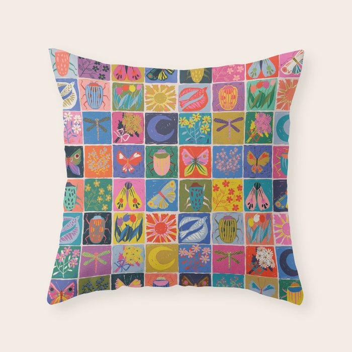 Summer Quilt Throw Pillow Gallery Image 6